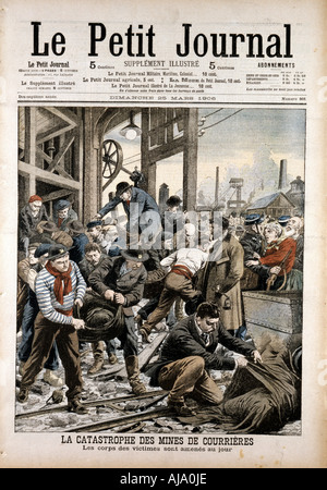 Coal mining accident, Courrieres Mines, Pas-de-Calais, France, 1906. Artist: Unknown Stock Photo