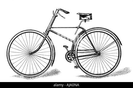 1900年製 Bicycle Safety Back 青 1個 singers-special-safety-bicycle