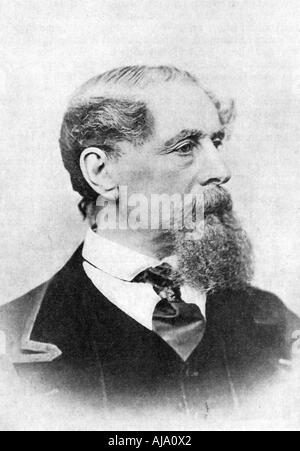 Charles Dickens, English author, c1850-1870. Artist: Unknown Stock Photo