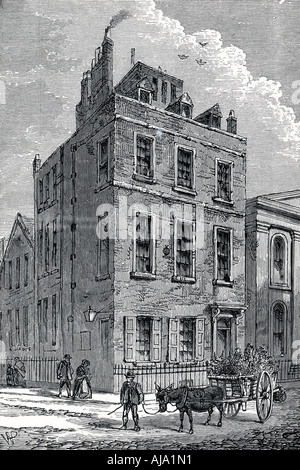 Sir Isaac Newton's house on the corner of Orange and St Martin's Streets, London, c1880. Artist: Unknown Stock Photo