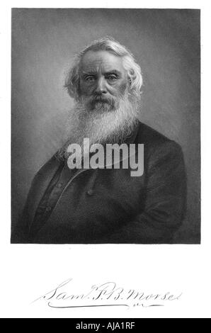 Samuel Finley Breese Morse, American artist and inventor, 1896. Artist: Unknown Stock Photo