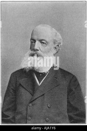 Friedrich August Kekule von Stradonitz, German organic chemist, c1885. Artist: Unknown Stock Photo