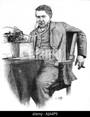 Thomas Alva Edison, American inventor, c1906. Artist: Unknown Stock Photo