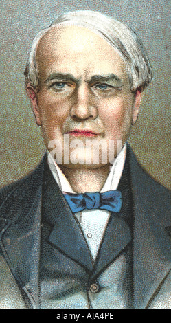 Thomas Alva Edison, American inventor, 1924. Artist: Unknown Stock Photo