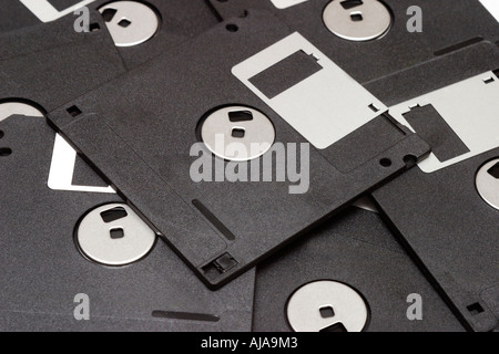 A pile of 3 5 inch floppy disks Stock Photo