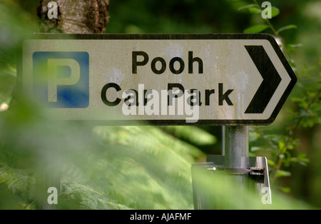 Pooh Bridge where the game Pooh Sticks originates featured in the stories of Christopher Robin and Winnie the Pooh by AA Milne. Stock Photo