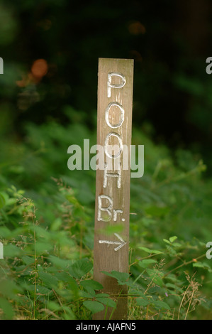 Pooh Bridge where the game Pooh Sticks originates featured in the stories of Christopher Robin and Winnie the Pooh by AA Milne. Stock Photo