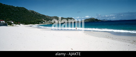 Saint Barthélemy French West Indies Flamand beach or Anse des Flamands is one of the best on the island Stock Photo