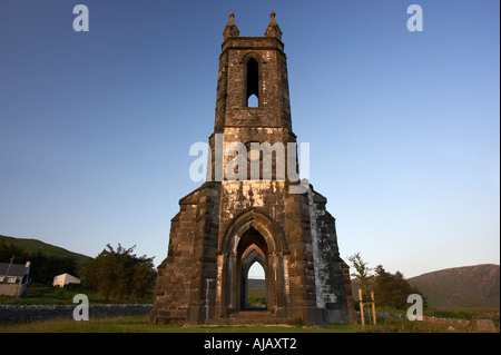 dunlewey church of ireland protestant church at sunset Dunlewy county Donegal Republic of Ireland Stock Photo