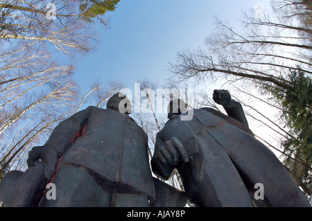 Lenin and Dzerzhinsky scupture Gruto Parkas Druskinikaj Lithuania Stock Photo