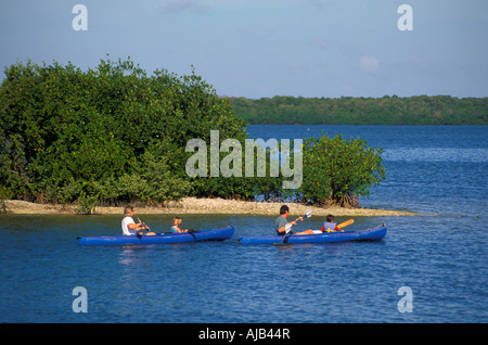 kayaking paddling sport outdoor recreation great calusa blueway sanibel captiva islands southwest florida barrier island lee Stock Photo