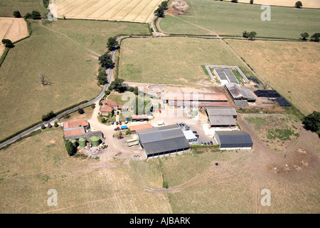 Aerial view south west of farm Romford Essex RM4 England UK High level oblique Stock Photo