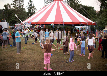 Children playing at Woodford Folk Festival Queensland Australia Stock ...