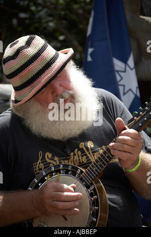 Band playing at Woodford Folk Festival Queensland Australia Stock Photo ...