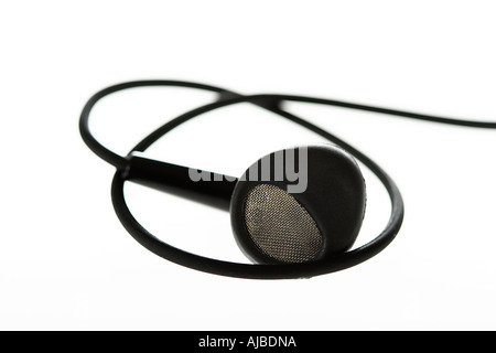 Earphones selective focus Stock Photo