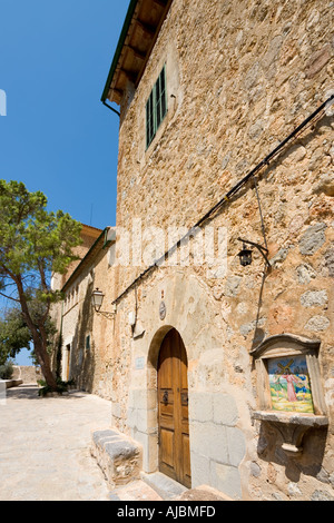 Church in the village of Deia on the West Coast, Mallorca, Spain Stock Photo