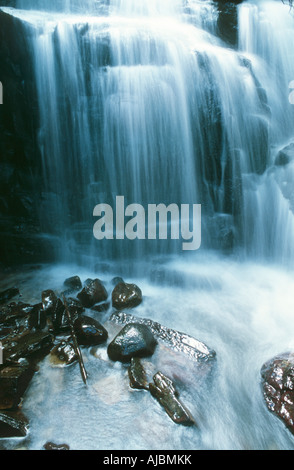 Flowing Waterfall - Long Exposure Stock Photo