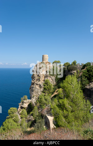 Mirador Torre del Verger near Banyalbufar, West Coast, Mallorca, Spain Stock Photo