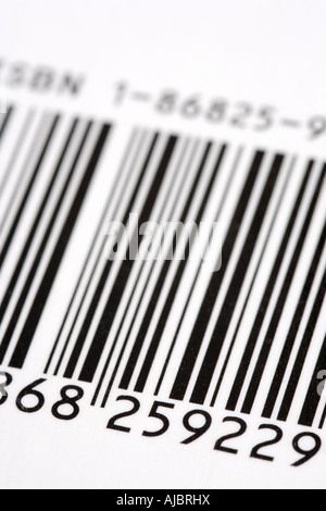 Extreme Close-Up of a Bar Code Stock Photo
