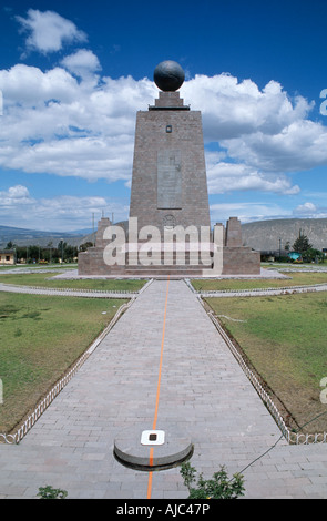 Path Leading to the Mitad del Mundo Monument Stock Photo