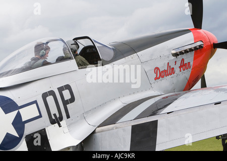 Cockpit and nose Mustang P51 A registered G MSTG Darlin Ann Breighton 2007 Stock Photo