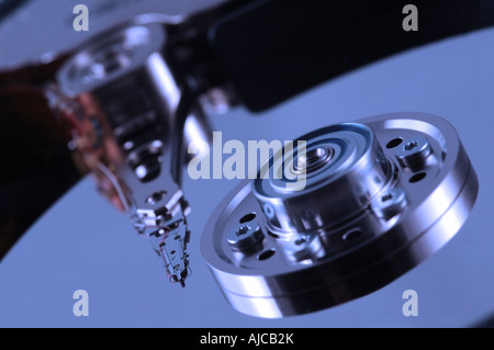 Blue Computer Hard Disk Stock Photo
