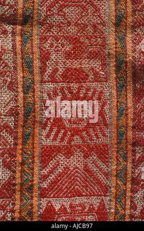 Quecha Pattern Intricately woven Quechua fabric from Pisac Southern Peru Pisac Cuzco ...
