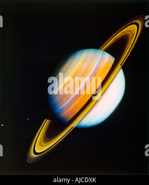 Saturn From Voyager II Stock Photo