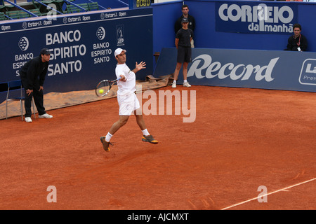 Estoril Open 2007 - Men's 1st round qualifying - Sam Querrey vs Luis Horna Stock Photo