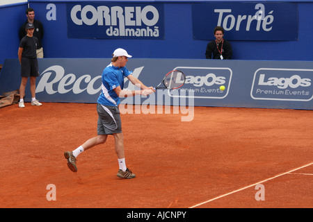 Estoril Open 2007 - Men's 1st round qualifying - Sam Querrey vs Luis Horna Stock Photo