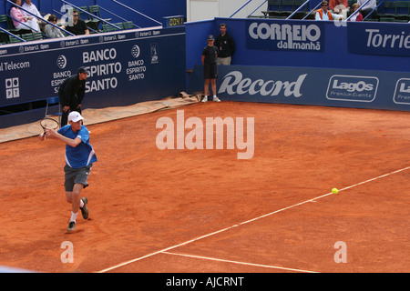 Estoril Open 2007 - Men's 1st round qualifying - Sam Querrey vs Luis Horna Stock Photo