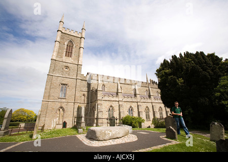 UK Northern Ireland County Down Downpatrick Down Cathedral and St Patricks grave Stock Photo
