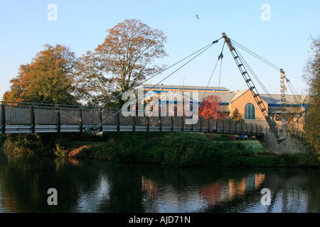 millenium footbridge over the river medway maidstone kent england uk gb Stock Photo