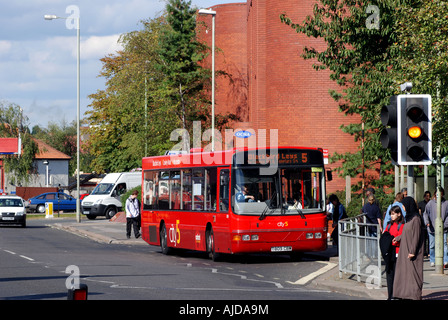 Oxford bus in Barns Road, Cowley, Oxford, Oxfordshire, England, UK Stock Photo