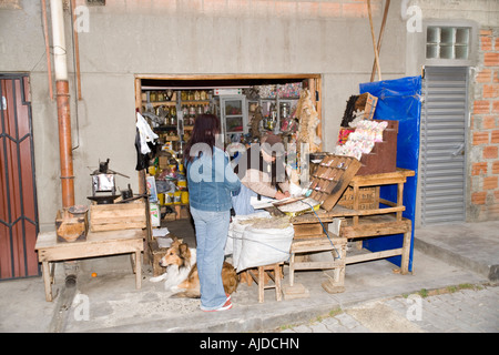 Shop in the Witch’s Market, Mercado de Hechiceria on the Calle Linares in central La Paz, Bolivia Stock Photo