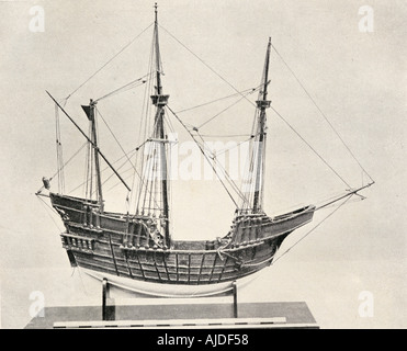 Portuguese Carrack from the 15th century. Stock Photo