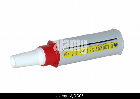 Asthma peak flow meter Stock Photo