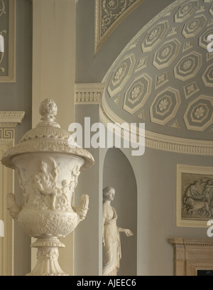 Close up of the urn and north apse of the Entrance Hall at Osterley Park London Stock Photo