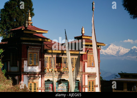 Darjeeling West Bengal India Asia Bhutia Busty Monastery Kanchanjunga Himalayas Stock Photo
