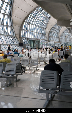 Jetway lounge modern new Suvarnabhumi international airport Bangkok Thailand Stock Photo