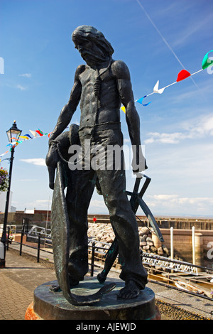 Statue of the Ancient Mariner in Watchet Harbour, Somerset, England, UK Stock Photo