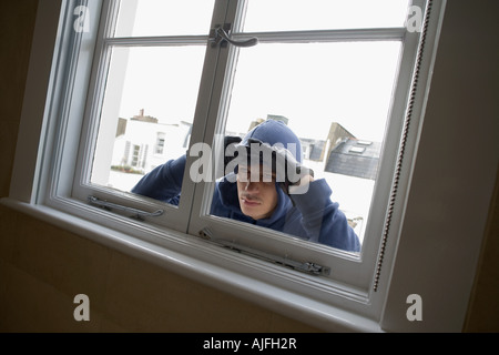 Burglar looking through window