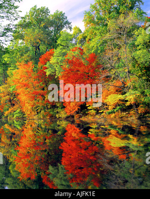 Fall Pond Reflections fall pond reflections Stock Photo - Alamy