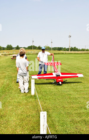 Members of the St Clair County Michigan MI Model club weekend meeting Stock Photo