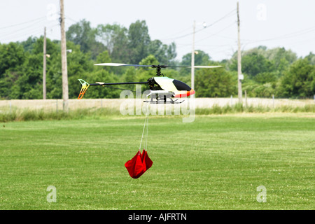 Radio controlled model helicopter of the St Clair County model club Michigan MI Stock Photo