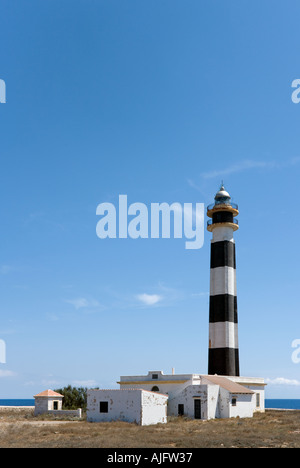 Lighthouse at Cap d'Artrux near the resort of Cala'n Bosch, Menorca, Spain Stock Photo