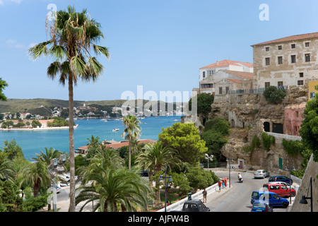 Harbour in the old town, Mahon, Menorca, Balearic Islands, Spain Stock Photo