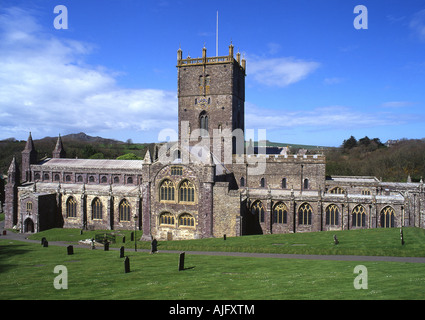 St Davids Cathedral Pembrokeshire West Wales UK Stock Photo