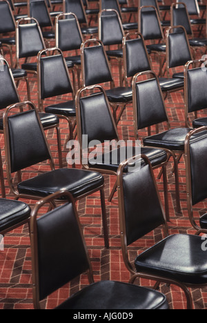 Chairs set up for presentation Stock Photo