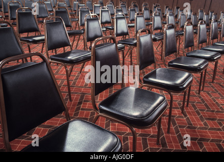 Still life chairs set up for a meeting Stock Photo